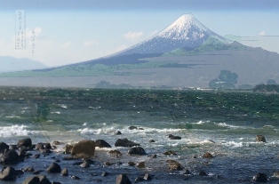 葛飾北斎の視点 東海道江尻田子の浦略圖-富嶽三十六景より